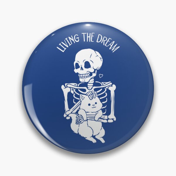 Item preview, Living The Dream Skeleton Cat Blue by Tobe Fonseca designed and sold by Tobe Fonseca®.