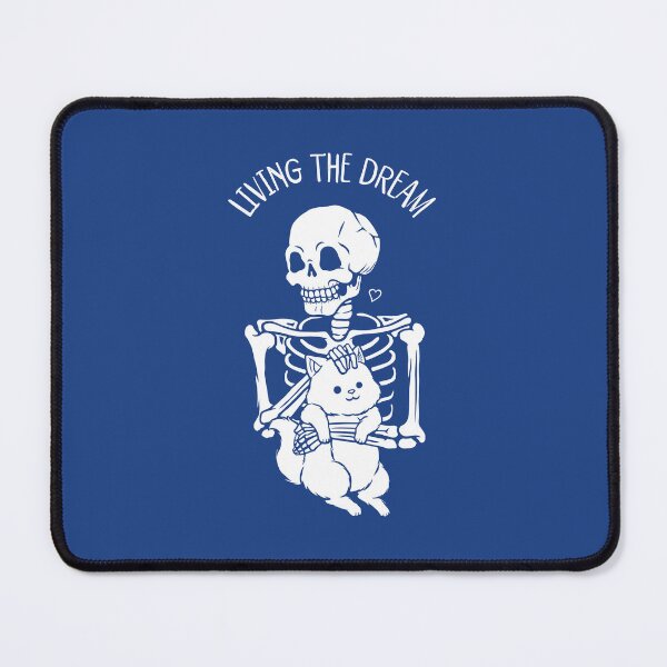 Item preview, Living The Dream Skeleton Cat Blue by Tobe Fonseca designed and sold by Tobe Fonseca®.
