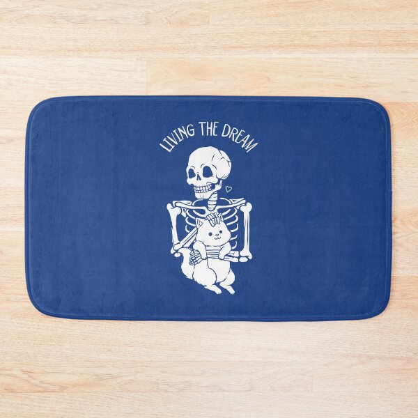 Item preview, Living The Dream Skeleton Cat Blue by Tobe Fonseca designed and sold by Tobe Fonseca®.