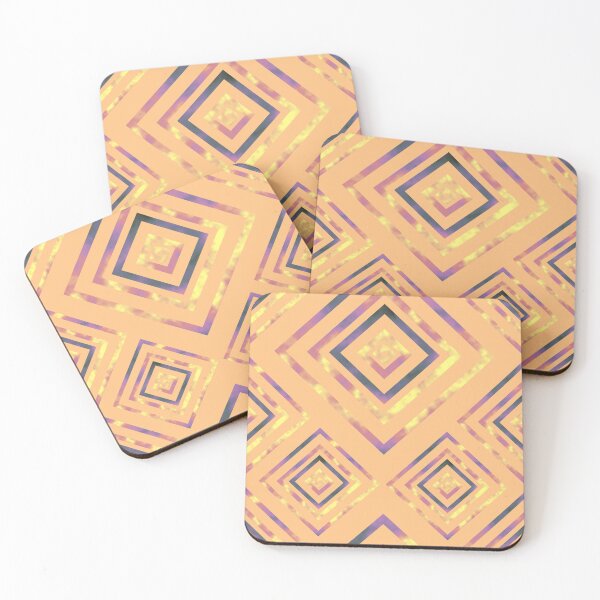 Item preview, Fire Box Diagonal Stacks Dimensional on Orange Repeat 5748 designed and sold by Art in My Loft.