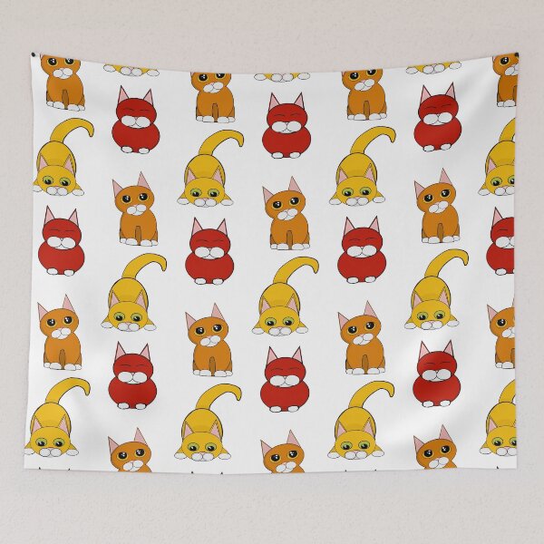Item preview, The Cats of Fall - Vertical Pattern - Astonished Cat Company designed and sold by AstonishedCatCo.