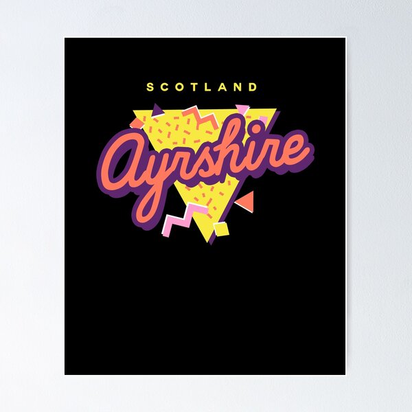Item preview, Retro 90s Pop 'Ayrshire' Vintage Scotland designed and sold by dinosareforever.