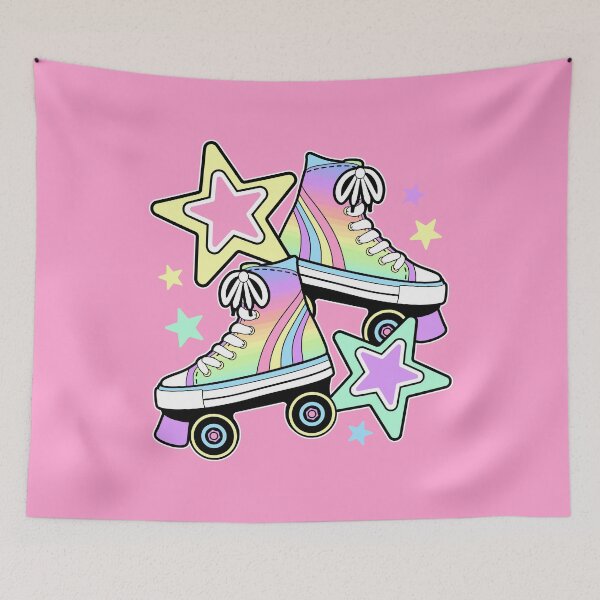 Item preview, Roller skates rainbow pastel print designed and sold by iclipart.