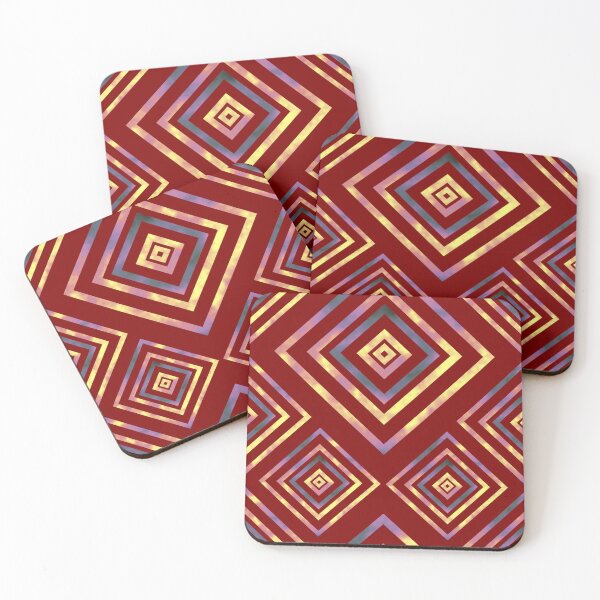 Item preview,  Fire Box Diagonal Stacks Dimensional on Dark Red Repeat 5748 designed and sold by Art in My Loft.
