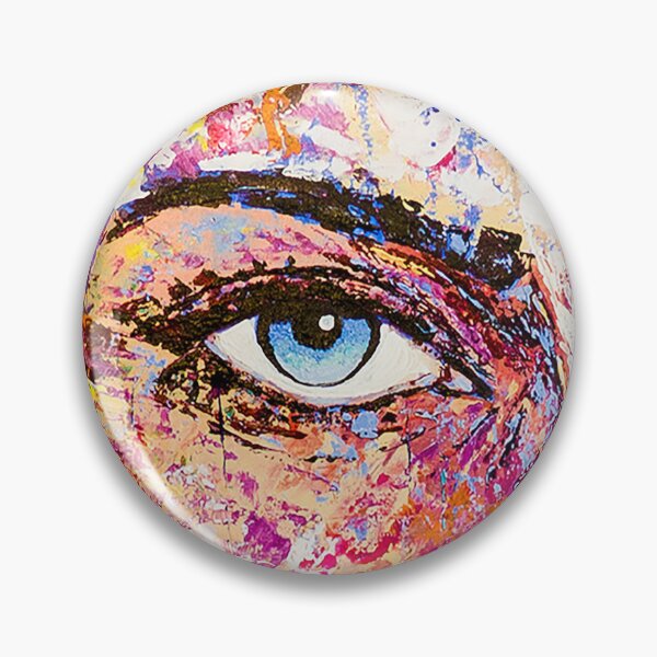 Item preview, Portrait Abstract Art Acrylic Painting Blue Eyes designed and sold by Silke Host.