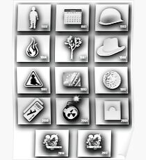 u2 discography icons 2017 Poster