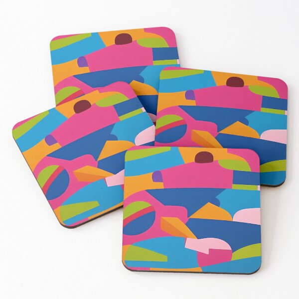 Item preview, Colorful multicolor abstract shapes organic geometric patterns 75 designed and sold by vishalraifx.