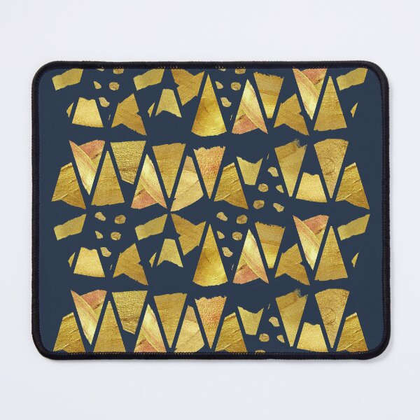Item preview, Golden geometric triangle pattern with dark green background. designed and sold by CreativeStrand.