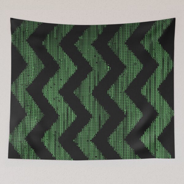 Item preview, Zig Zag Lines Matrix Green designed and sold by KleineStar.