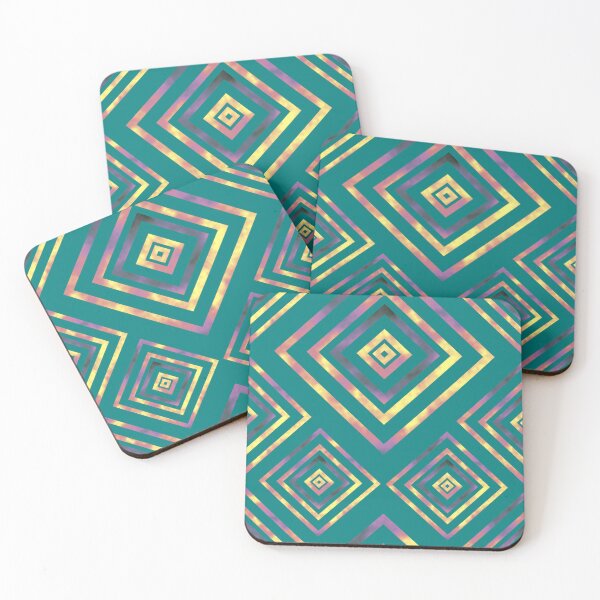 Item preview, Fire Box Diagonal Stacks Dimensional on Deep Teal Repeat 5748 designed and sold by Art in My Loft.