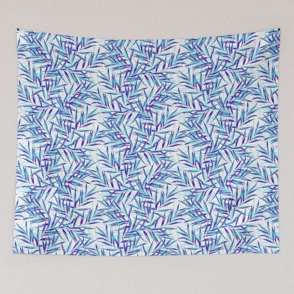 Aperçu de l'œuvre Motif feuillu hawaïen Violet sarcelle blanc créée et vendue par augustinet.