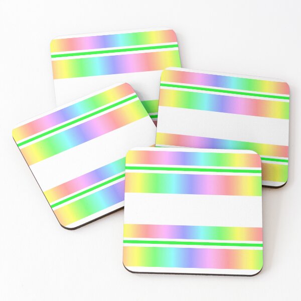 Item preview, Pastel rainbow horizontal striped | rainbow color lime pattern designed and sold by lausn.