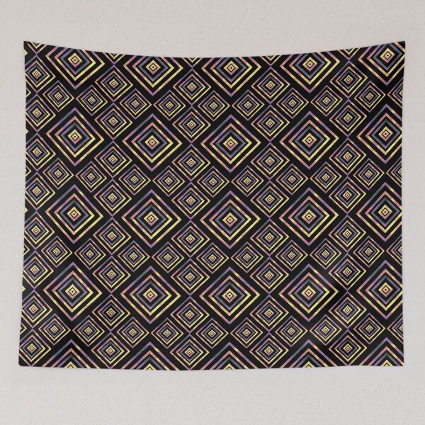 Item preview, Fire Box Diagonal Stacks Dimensional on Black Repeat 5748 designed and sold by Art in My Loft.