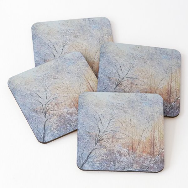 Item preview, d57-3  Frozen Tree Forest Jungle winter sunset, cold but beautiful winter days, icy lake, snowy and apprentice grass forests, watercolor works, winter landscape, beautiful winter season, frozen lake designed and sold by bcbutika.