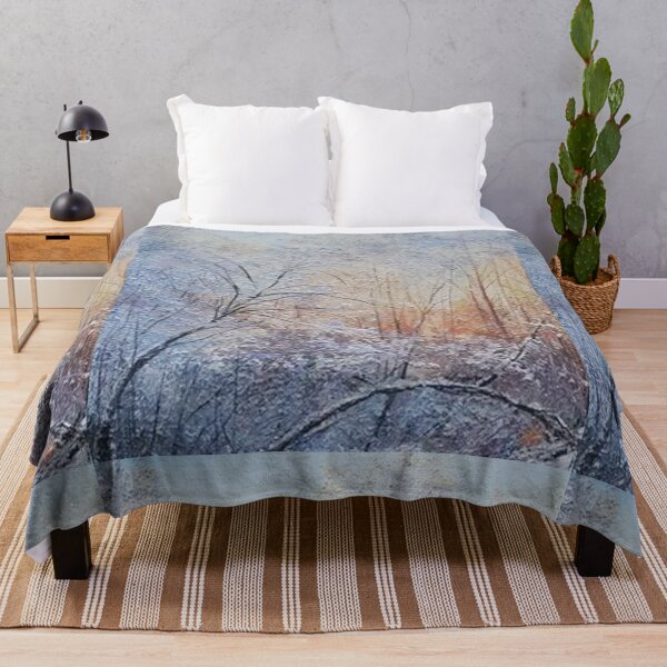 Item preview, d57-3 Frozen Tree Forest Jungle winter sunset, cold but beautiful winter days, icy lake, snowy and apprentice grass forests, watercolor works, winter landscape, beautiful winter season, frozen lake designed and sold by bcbutika.