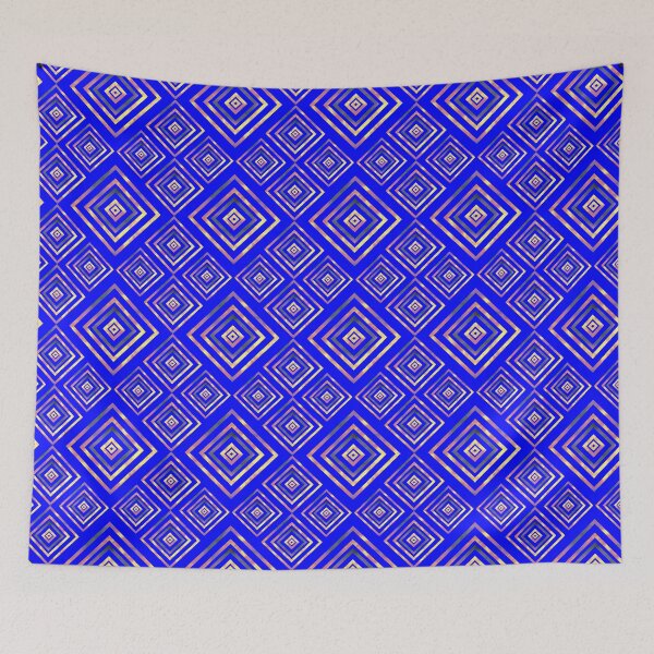 Item preview, Fire Box Diagonal Stacks Dimensional on Blue Repeat 5748 designed and sold by Art in My Loft.