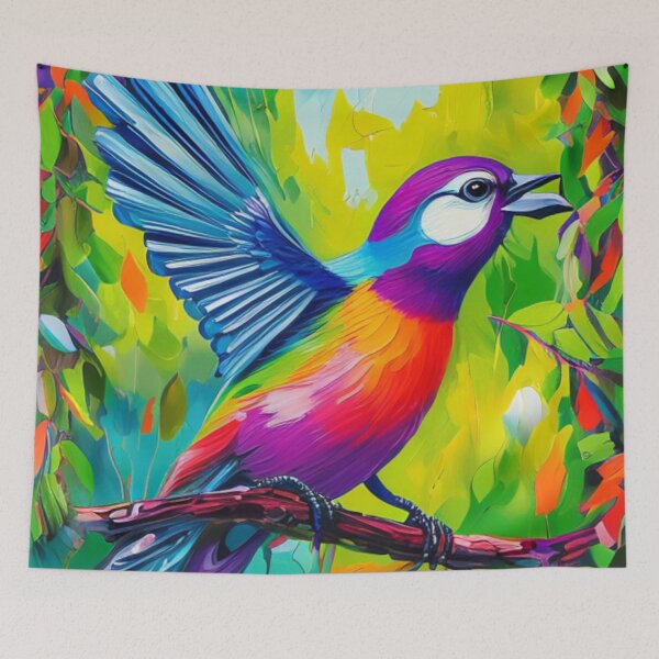 Item preview, Bright Forest Birds - Cute Cartoon Bird Paradise designed and sold by WBP Mart.