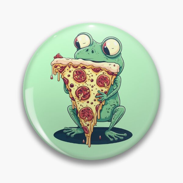 Item preview, Frog Eating Pizza designed and sold by Odd World.