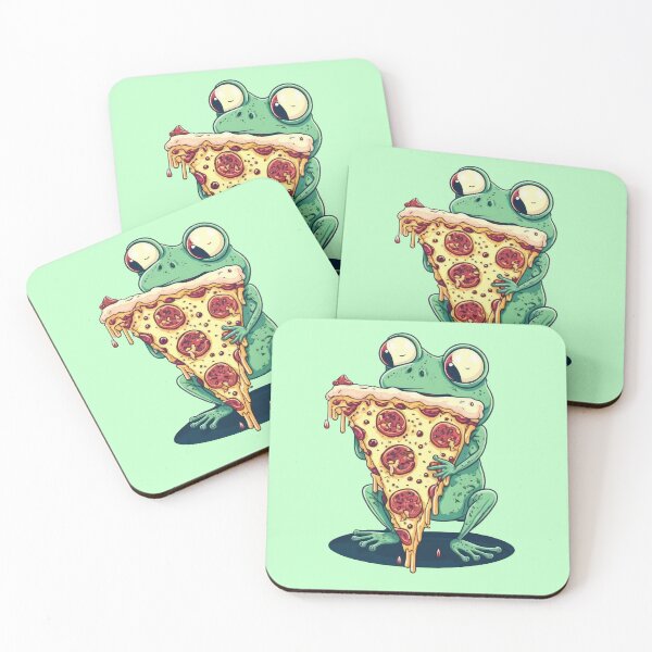 Item preview, Frog Eating Pizza designed and sold by Odd World.