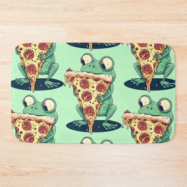 Item preview, Frog Eating Pizza designed and sold by Odd World.