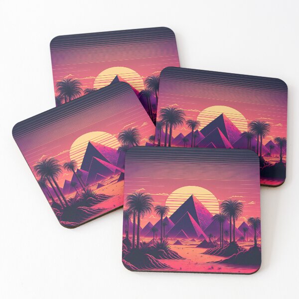 Item preview, Futuristic Dunes: Neon Oasis in the Desert designed and sold by Mullet Monkey.