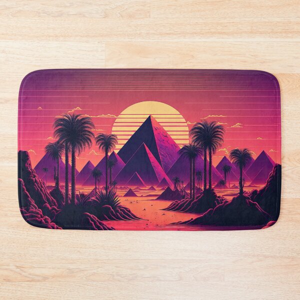 Item preview, Futuristic Dunes: Neon Oasis in the Desert designed and sold by Mullet Monkey.