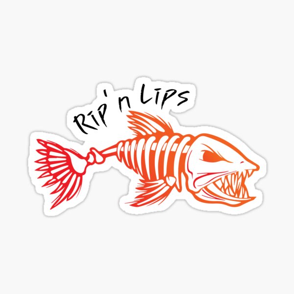 Rip'n Lips Fish Sticker Sticker for Sale by csdesignco