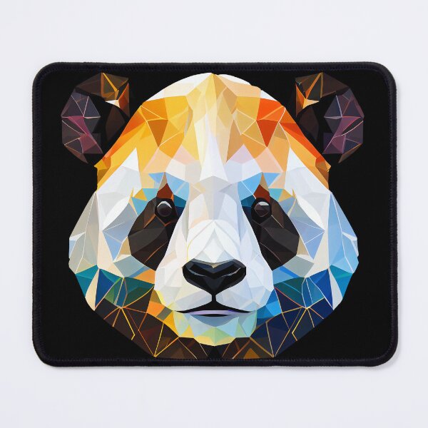Item preview, Geometric vector Panda face #3 designed and sold by Artistic Pandas.