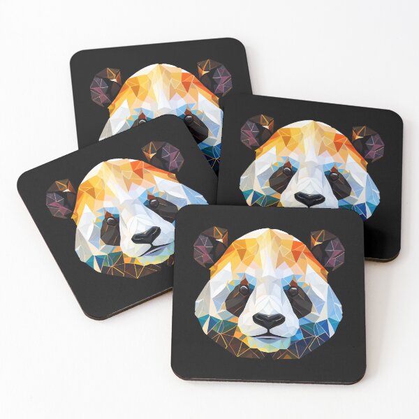 Item preview, Geometric vector Panda face #3 designed and sold by Artistic Pandas.