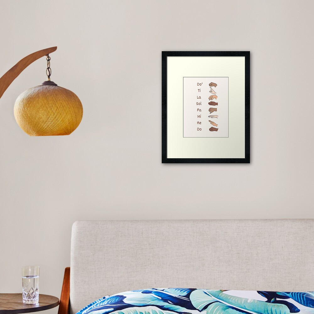 Skin Tone Solfege Hand Signs Wall Art Art Print for Sale by papertoperfect