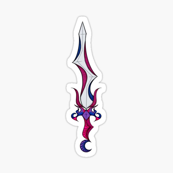 Bisexual Pride Fantasy Sword Sticker For Sale By Adnessm Redbubble