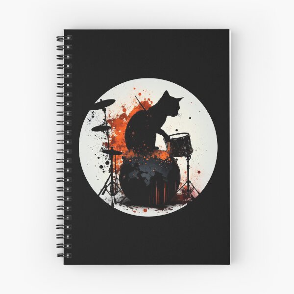 Item preview, Cat rock drums cool rocking band feline drumming design  designed and sold by AnimalArtPhotos.