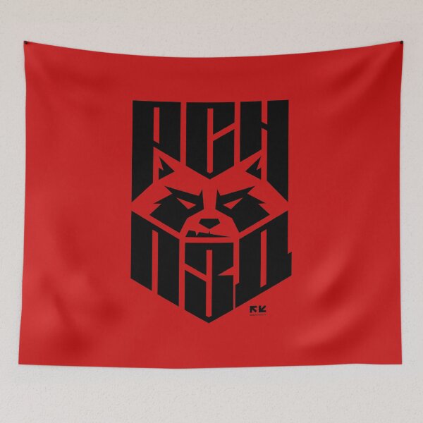 Item preview, UKRAINIAN MAD RACCOON RSN PZD RED designed and sold by RomanKhalilov.