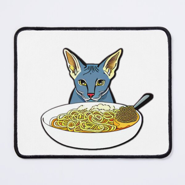 Aperçu de l'œuvre Chat qui mange des spaghettis créée et vendue par PseudoEnergy.