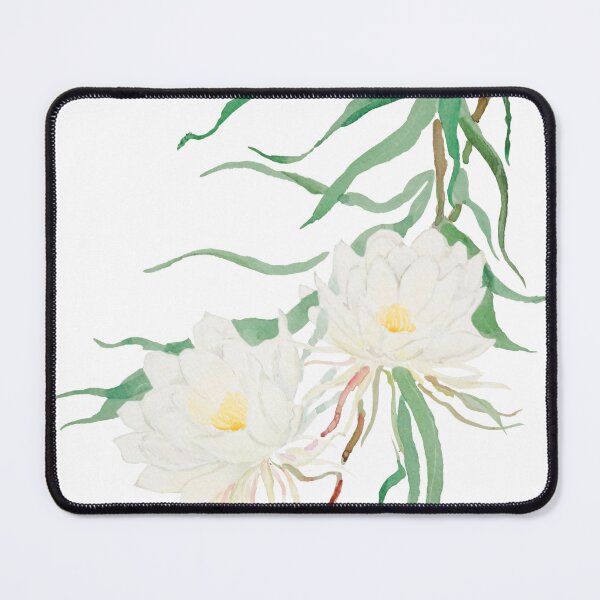 Item preview, white epiphyllum watercolor designed and sold by ColorandColor.