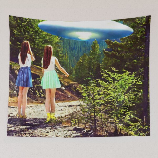 Item preview, A beautiful day and a hovering UFO | retro aesthetic  designed and sold by spinolator.