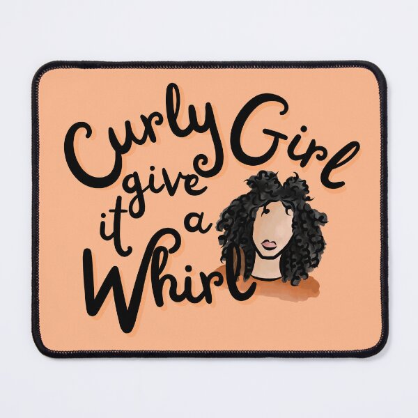 Item preview, Curly Girl - Give it a Whirl (Black) designed and sold by Curly-Cuties.