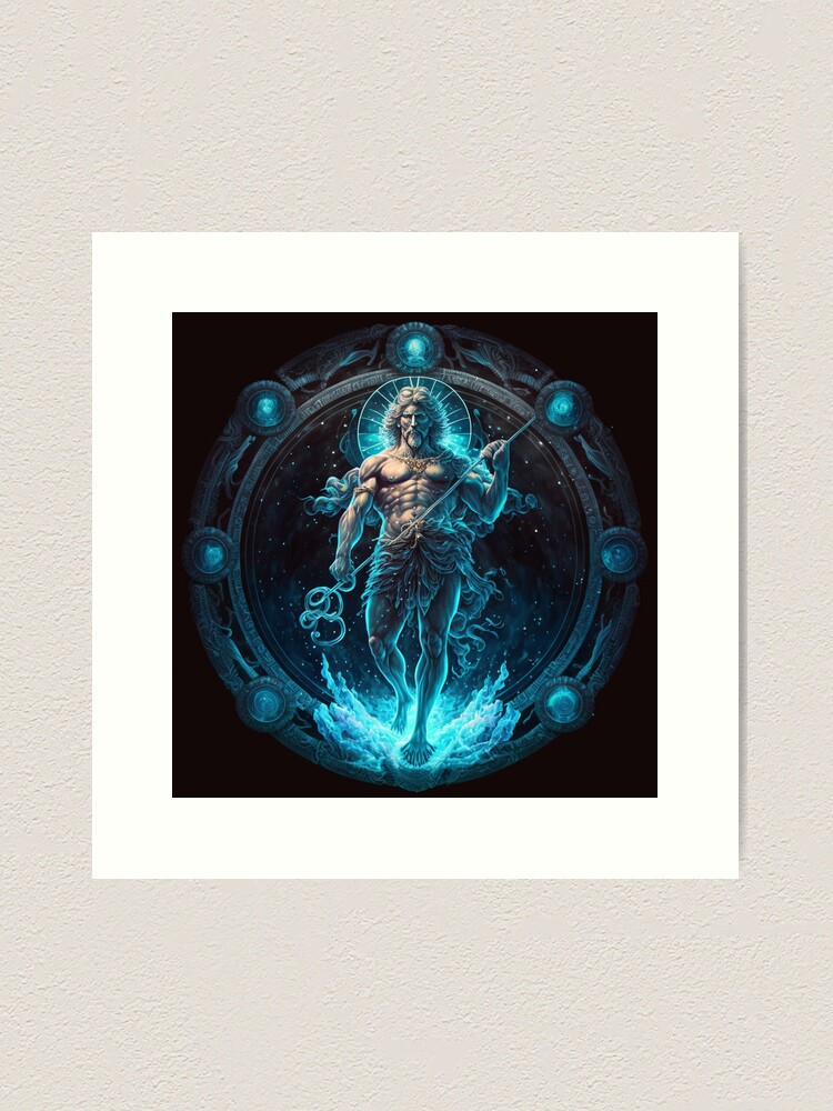 Aquarius Zodiac Sign digital illustration
