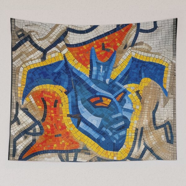 Item preview, Radiant Blue Demon Mosaic designed and sold by CupPainting.