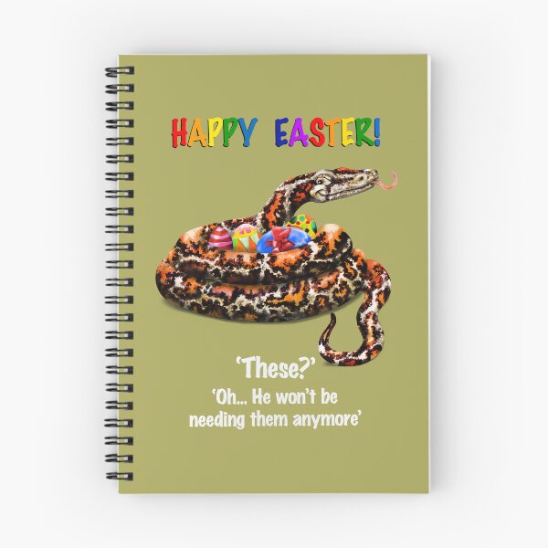 Item preview, Happy Easter! Minus the Bunny... | Cartoon Burmese Python designed and sold by Snootrac.