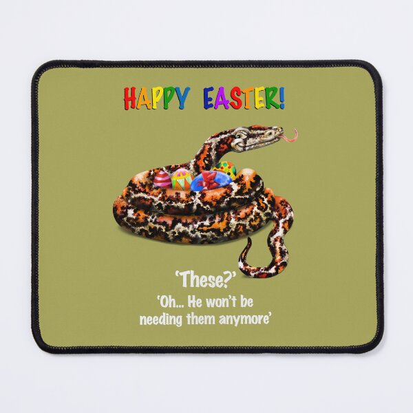 Item preview, Happy Easter! Minus the Bunny... | Cartoon Burmese Python  designed and sold by Snootrac.