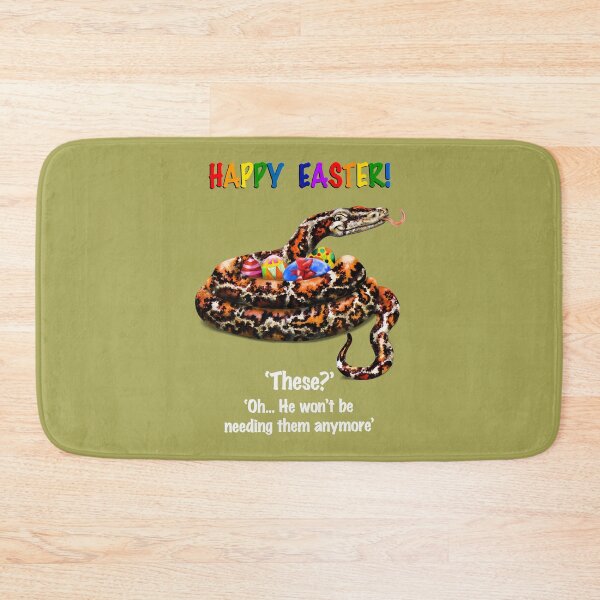Item preview, Happy Easter! Minus the Bunny... | Cartoon Burmese Python  designed and sold by Snootrac.