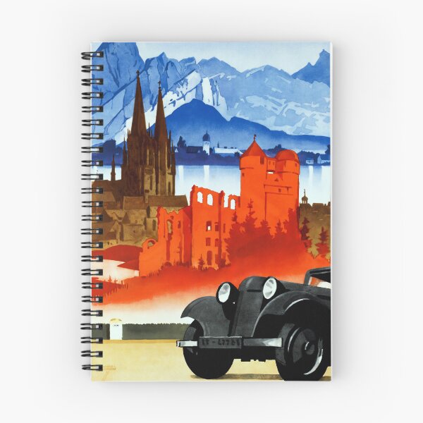 Item preview, MOTORING IN GERMANY 1910s Vintage Tourism Poster by Ludwig Hohlwein  designed and sold by retroposters.