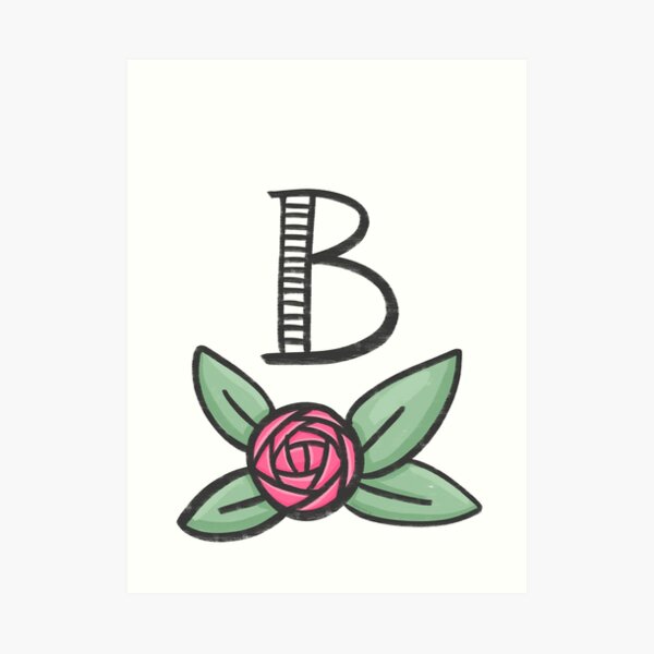 Monogramm B Kunstdruck