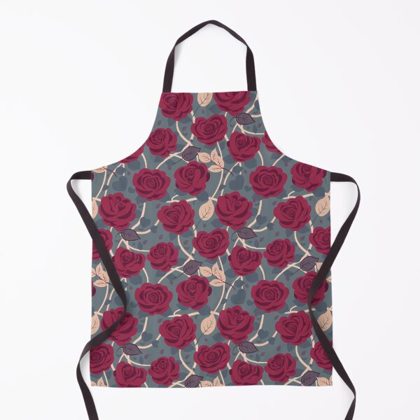 Item preview, Retro Rose Flowers with Blue Leaves pattern designed and sold by Moyanana.