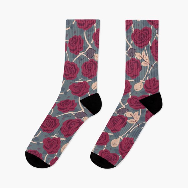 Item preview, Retro Rose Flowers with Blue Leaves pattern designed and sold by Moyanana.