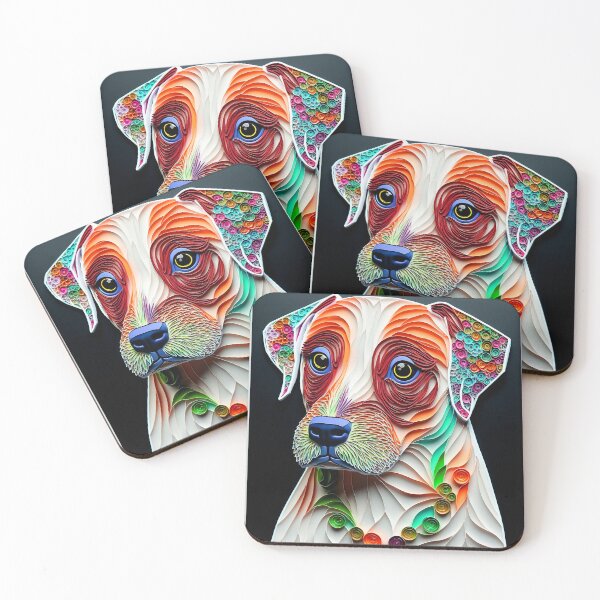 Item preview, Quilling Animal Dog Paper Cut Style designed and sold by PhiloSophyEye.