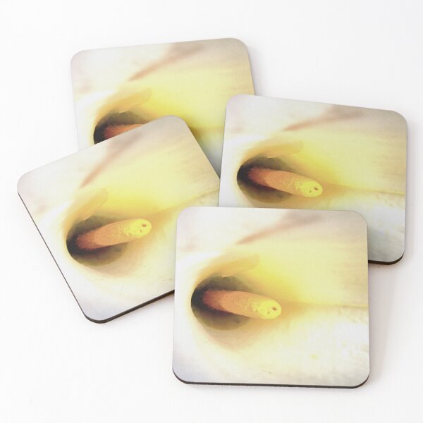 Item preview, Cream White Calla Lily Close Up Abstract Art designed and sold by taiche.