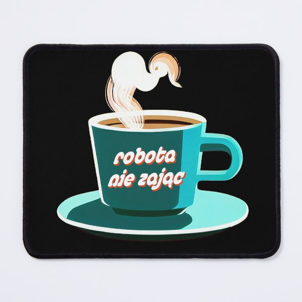 Item preview, Robota nie zając, najpierw kawusia - śmieszny tekst po polski - funny in polish designed and sold by ToMyPolacy.