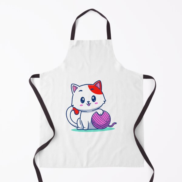 Item preview, funny and cute cat with a ball of wool designed and sold by wassim sadiki.